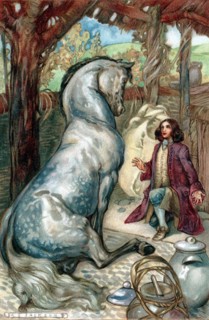 Lemuel Gulliver, ramené à terre après une mutinerie