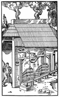 Georgius Agricola, Soufflets actionnés par un arbre à cames
