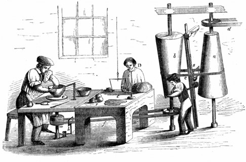 Fabrication d'un plat en Faïence