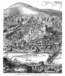 Vue du Chateau et de la Ville d'Heidelberg