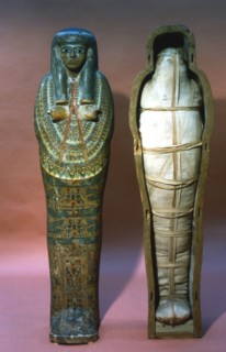 Mummy and mummy case of a princess