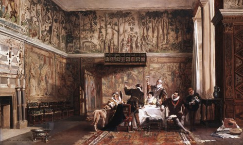 Interior of Haddon Hall by John Laslett Pott