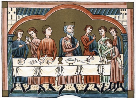 A Plantagenet king of England dining