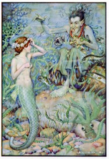The Little Mermaid visiting the undersea