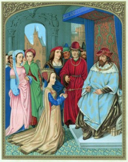 King Solomon welcoming the Queen of Sheba