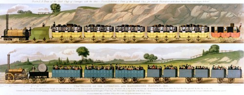 Travelling on the Liverpool and Manchester Railway 1831
