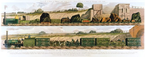 Travelling on the Liverpool and Manchester Railway 1831