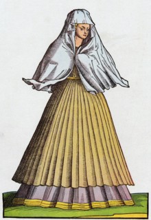 Roman prostitute or courtesan of the 16th century