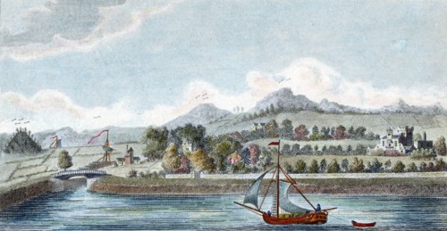 Basin of Caledonian Ship Canal at Muirtown near Inverness
