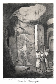 Excavating a low-relief carving of the Fish god Dagon