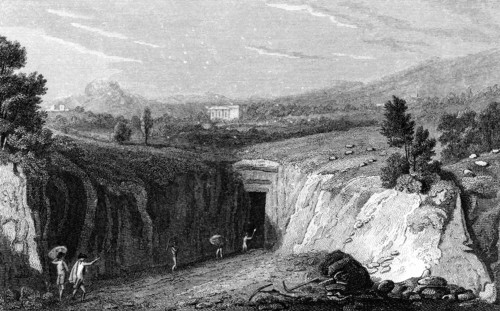 Excavation leading to the remains of Herculaneum
