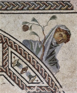 Detail from Gallo-Roman mosaic pavement