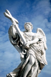 Angel carrying cross