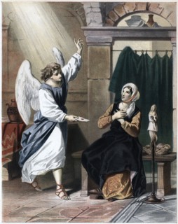 Angel named Secret bringing letter from the Merciful One to Christiana