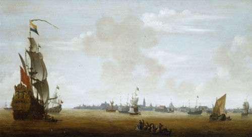 View of Amsterdam from the sea
