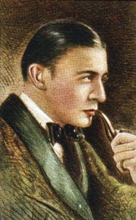 Sherlock Holmes, the detective created by Arthur Conan Doyle in the 1890s, as portrayed by the