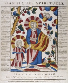 St Joseph and Jesus walking hand-in-hand