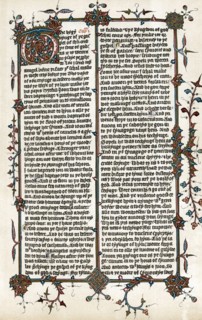 Page from Wycliffe's translation of the "Bible" into English c1400