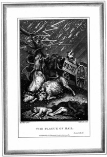 The Plague of Rain and Hail', one of the Seven Plagues of Egypt