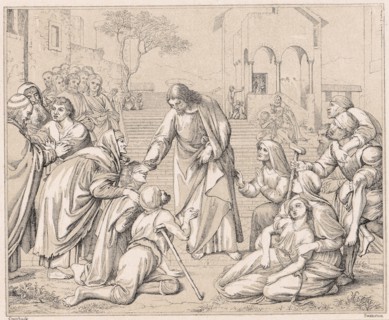 Jesus healing the multitudes