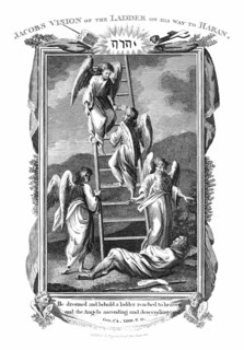 Jacob's dream of angels ascending and descending ladder to heaven