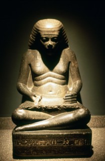 Ancient Egyptian scribe, seated