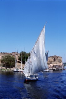 Feluccas on the Nile, Elephantine Island near Aswan