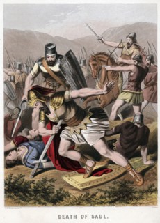 Death of Saul and his armour bearer in battle with the Philistines