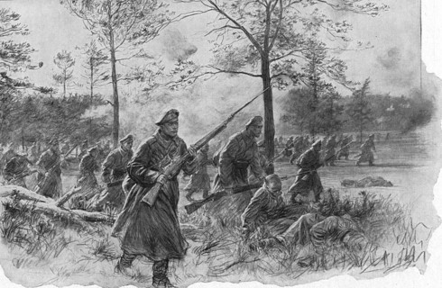 Russian infantry charging during Brusilov's