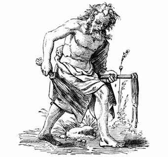 Flagellant: 16th century woodcut by Jost Amman