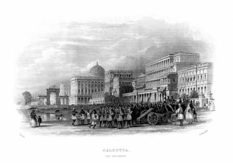 British troops parading on the Esplanade
