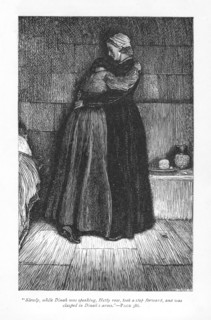 Hetty Sorrel, sentenced to death for infanticide, comforted in prison by her Methodist preacher cousin, Dinah Morris