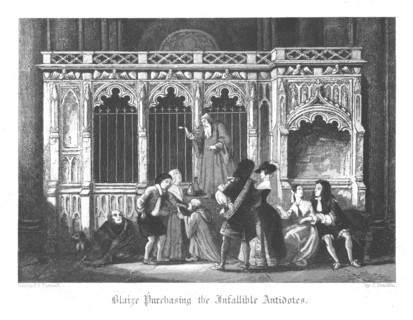 Blaize, the grocer's porter, buying plague antidotes, Plague of London, 1665