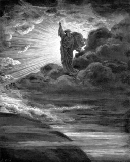 God creating light