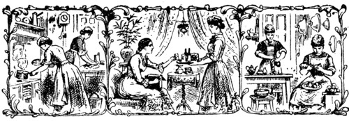 Cook and Kitchen maid, Parlour Maid and Scullery maids