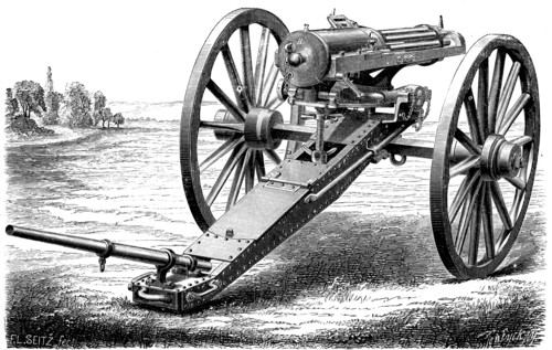 Gatling rapid fire gun