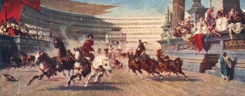 Victorian impression of a Roman chariot race