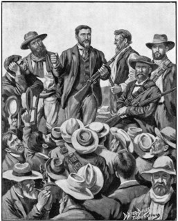De Wet addressing Burghers near Ventersdorp Station