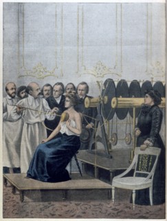 Francisque Crotte treating a patient with tuberculosis using electricity