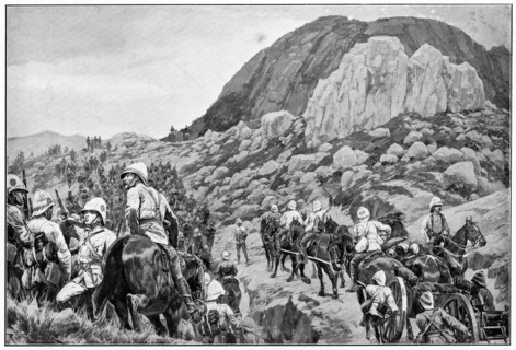 British troops going to the attack on Spion Kop, 24 January
