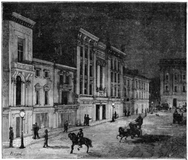 Street in Newcastle lit by Swan incandescent electric lamps