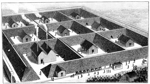 Nitroglycerin processing plant, explosives factory, Val Bormida, near Cengio, North West Italy, 1888