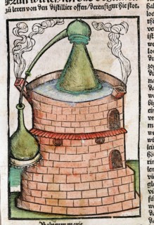 Distillation: Still in water bath