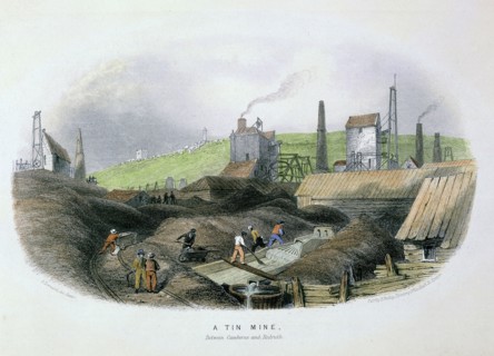 Tin mine between Cambourne and Redruth, Cornwall