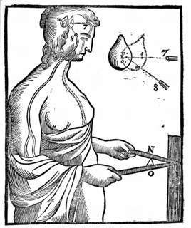 Descartes' idea of how eye passes impulse to brain