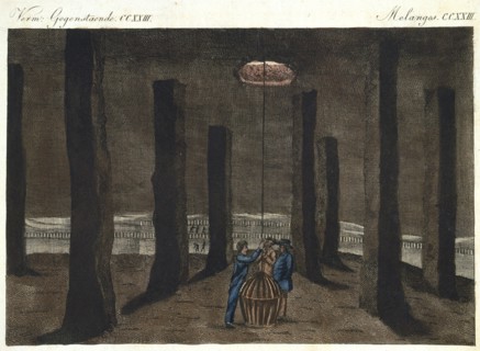 Rock Salt: Marston Salt Mine, Northwich, Cheshire, England, showing how pillars of rock salt were left to support roof