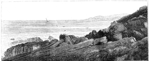 Strata of red sandstone