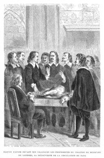 Harvey demonstrating circulation of the blood to the College of Physicians