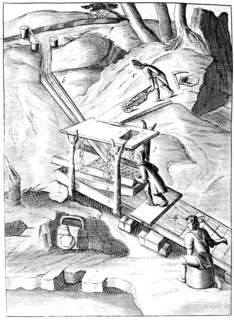 Washing ore to extract gold