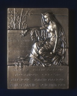 Plaquette commemorating the death of Henri Poincare